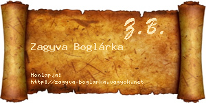 Zagyva Boglárka névjegykártya